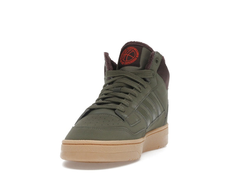 adidas Rapid Court Mid Winterized Olive Strata Shadow Brown Gum