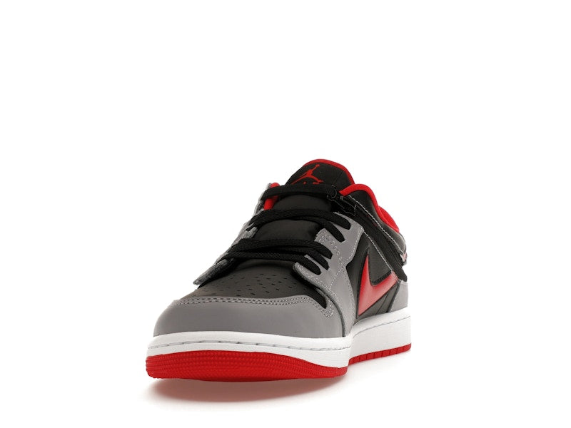 Jordan 1 Low Flyease Fire Red Cement Grey