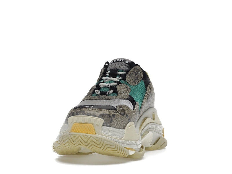 Gucci x Balenciaga The Hacker Project Triple S Beige Green Yellow