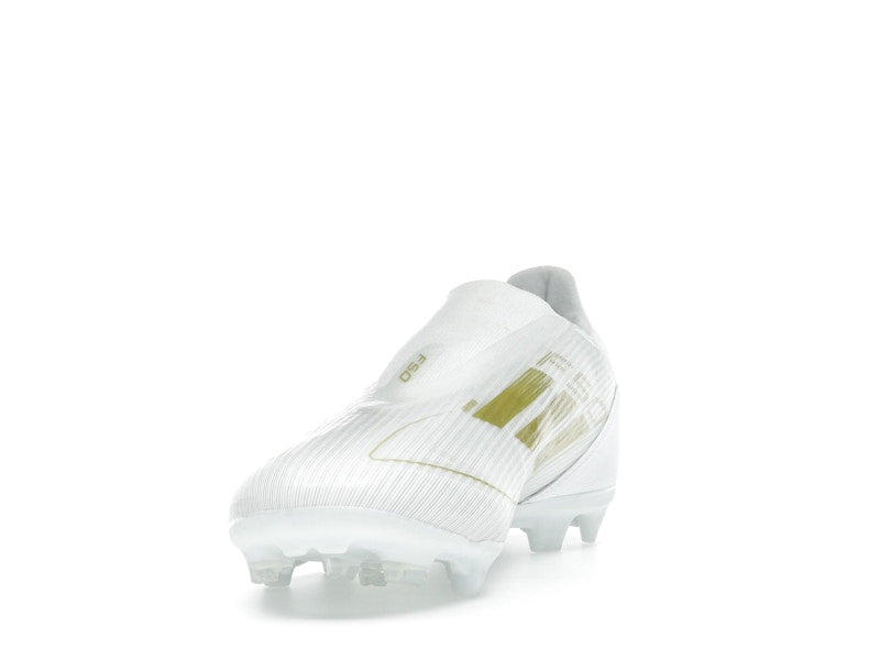 adidas F50 League Laceless Firm/Multi-Ground Cloud White Gold Metallic