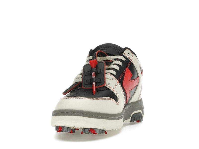 OFF-WHITE Out Of Office OOO Low Tops Golf Paris Hilinski Red Black