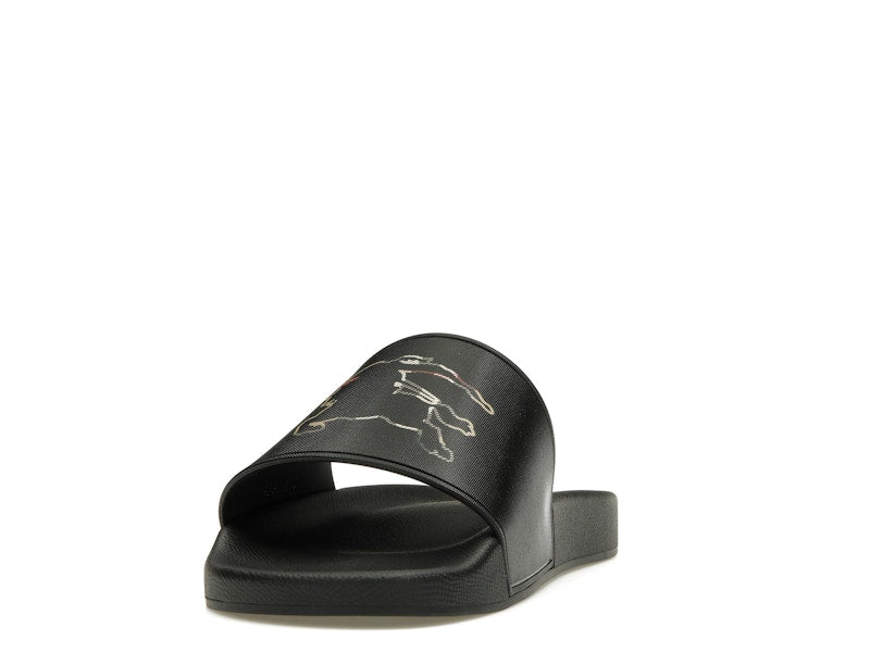 Burberry Check EKD Motif Slide Black