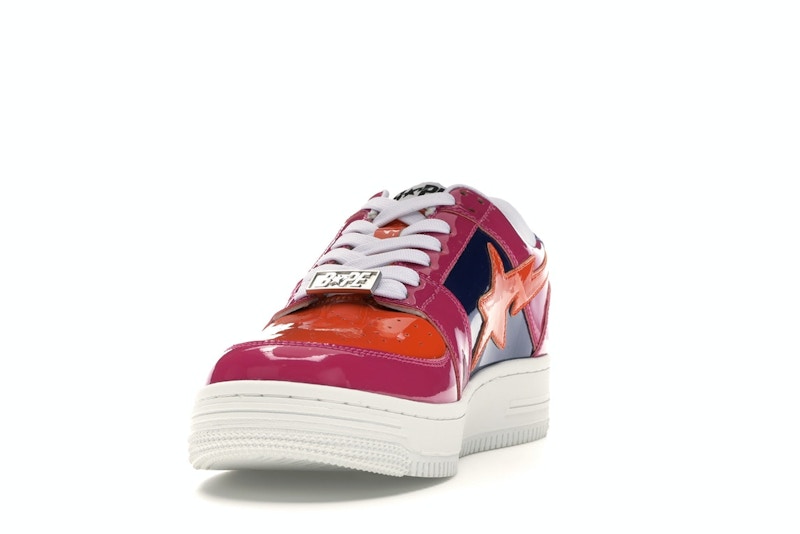 A Bathing Ape Bape Sta Low Color Block Pink Orange Navy