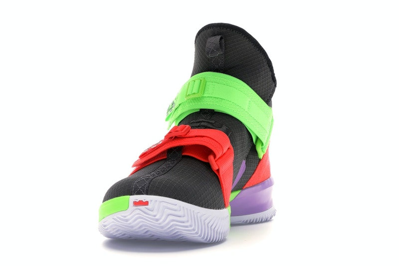Nike LeBron Soldier 13 Thunder Grey Bright Crimson Electric Green
