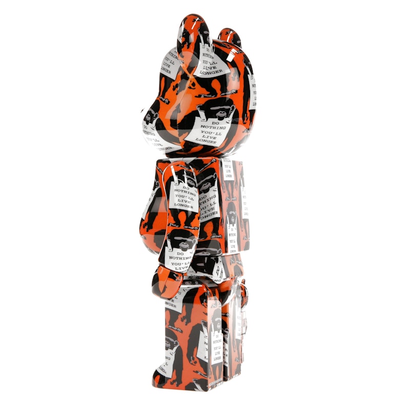 Bearbrick Monkey Sign 100% & 400% Set Orange