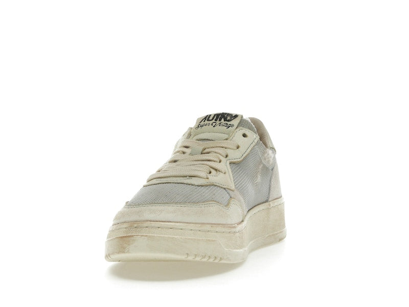 Autry Medalist Leather Low Grey White Super Vintage