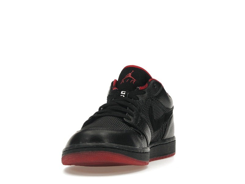 Jordan 1 Retro Low Black Metallic Silver Varsity Red
