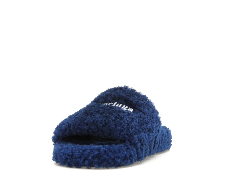 Balenciaga Furry Slide Blue