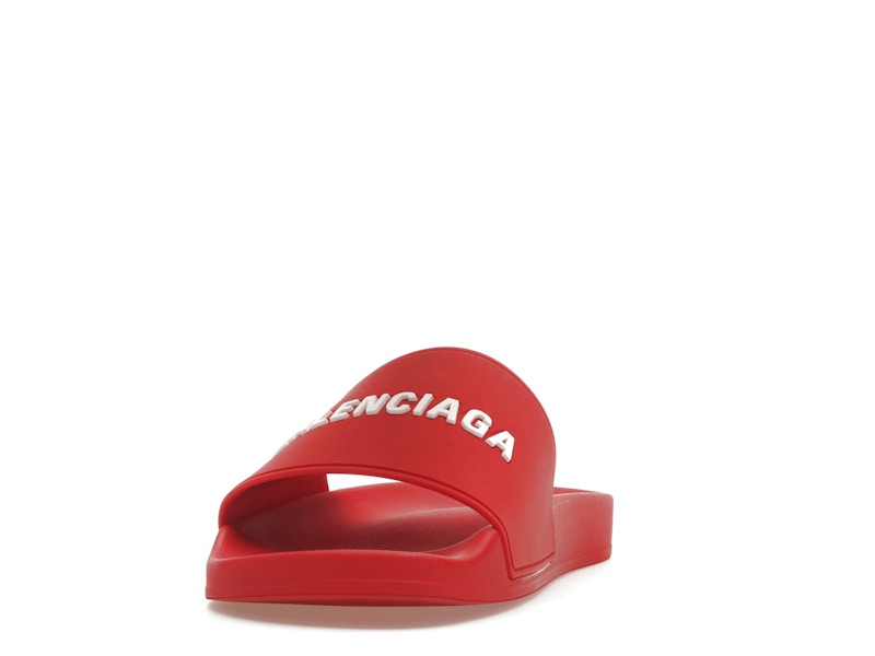 Balenciaga Pool Slide Red White