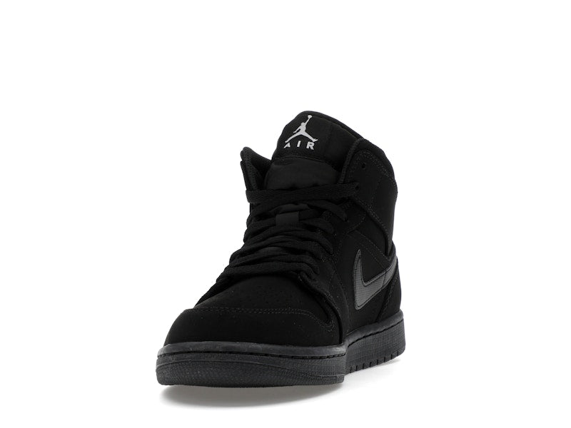 Jordan 1 Mid Black Black White