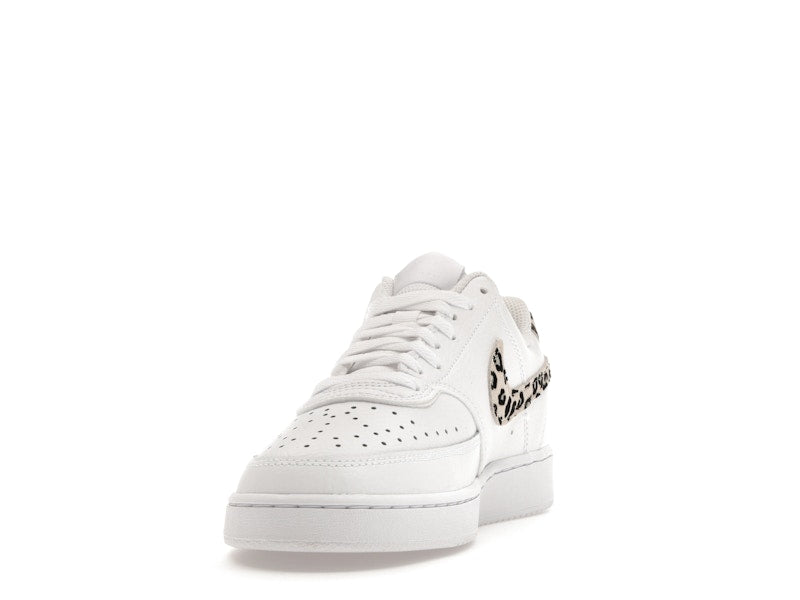 Nike Court Vision Low Leopard Swoosh White (Women's)
