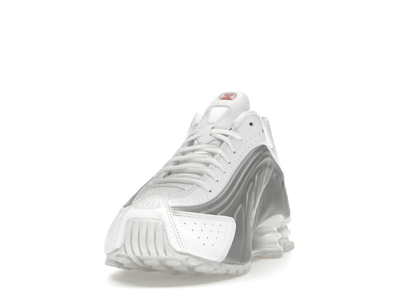 Nike Shox R4 White Bright Crimson Metallic Silver
