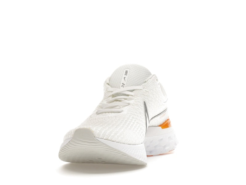 Nike React Infinity Run Flyknit 3 White Grey Kumquat