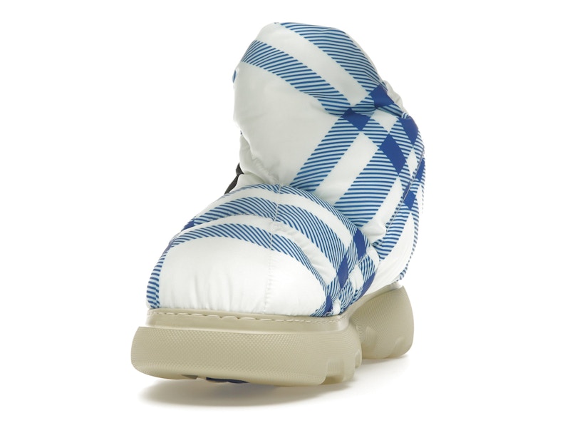 Burberry Check Pillow Boots Blue White