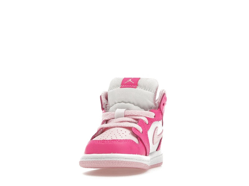 Jordan 1 Mid White Fierce Pink (TD)