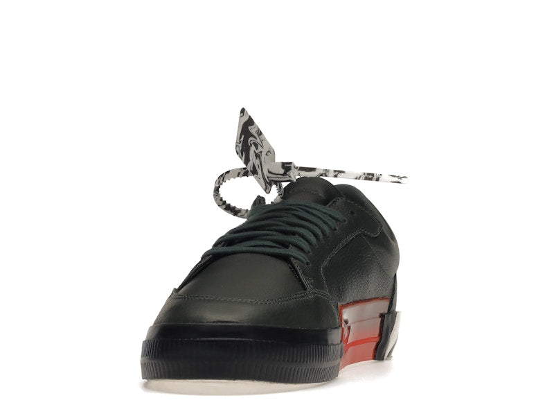 OFF-WHITE Vulc Low Dark Green Leather