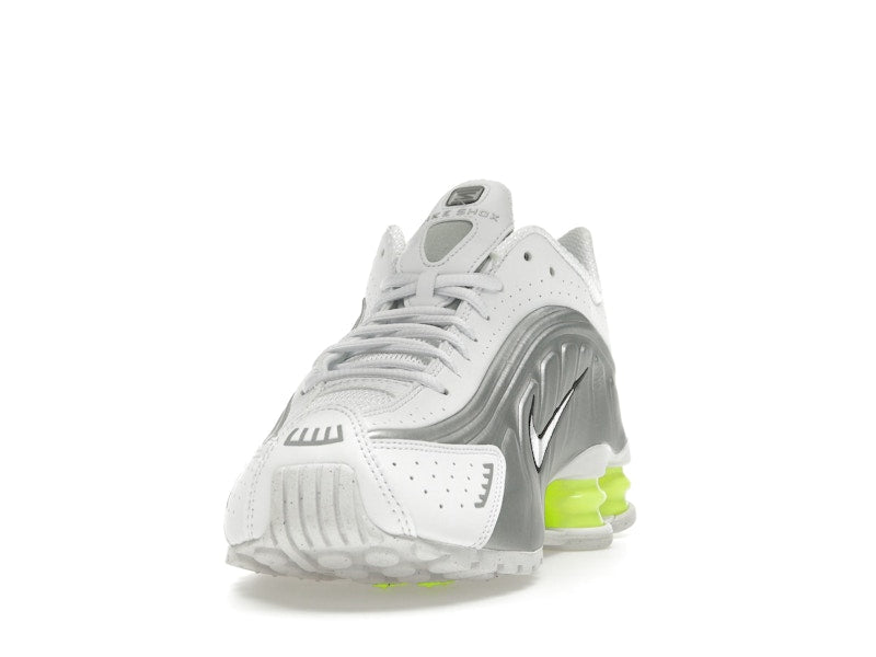 Nike Shox R4 White Metallic Silver Volt (Women's)