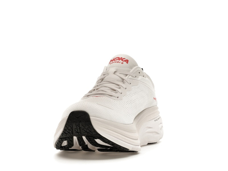 Hoka One One Bondi 8 White Vermillion