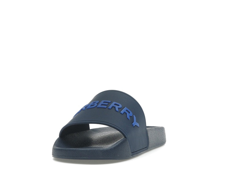 Burberry Embossed Logo Slide Blue