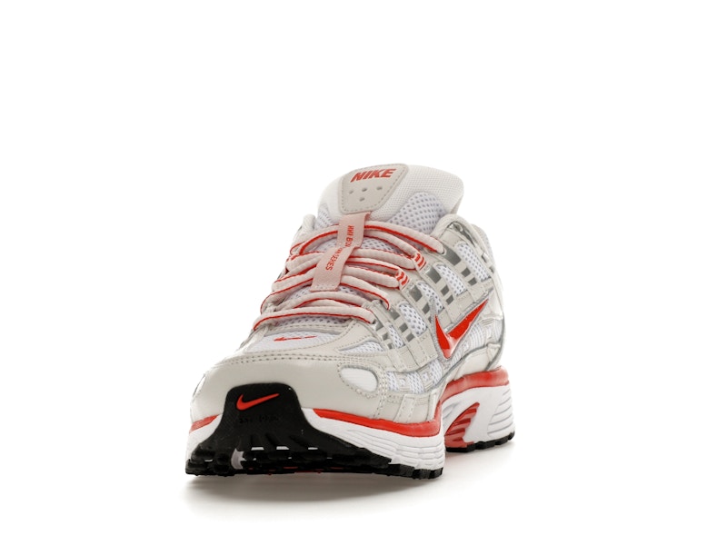 Nike P-6000 White Platinum Tint Black Picante Red (Women's)