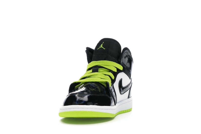 Jordan 1 Mid Black Cyber Mystic Green (PS)