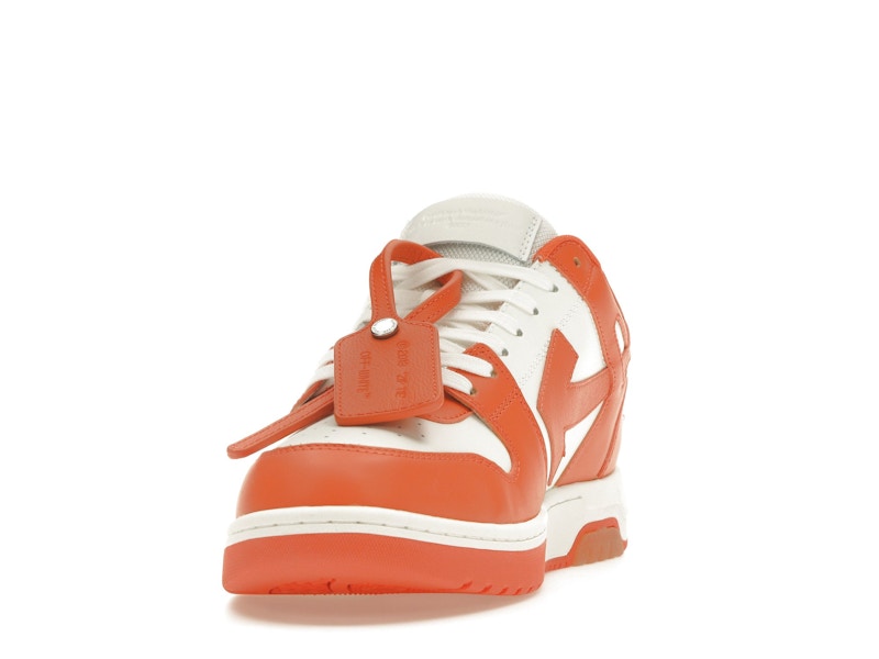 OFF-WHITE Out Of Office OOO Low Tops White Orange