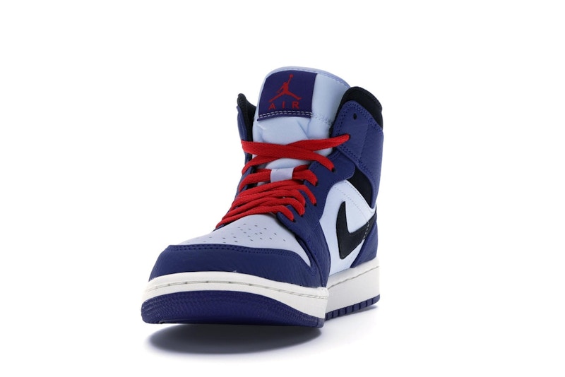 Jordan 1 Mid Deep Royal Blue Black