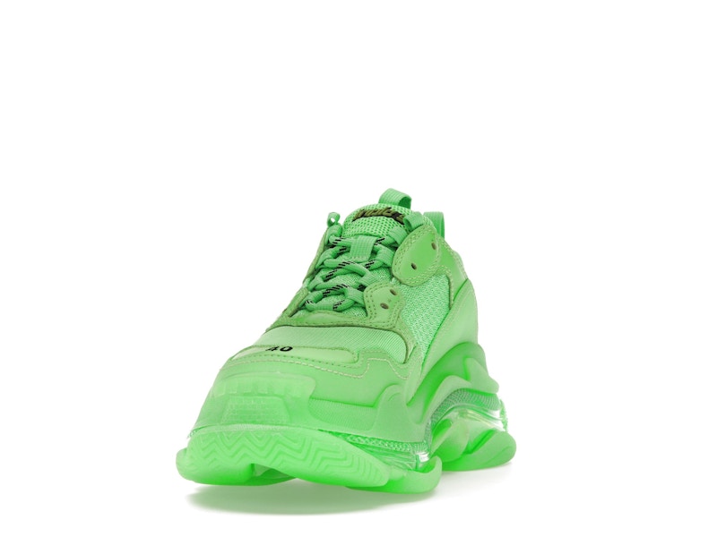 Balenciaga Triple S Soft Neon Green Clear Sole (Women's)