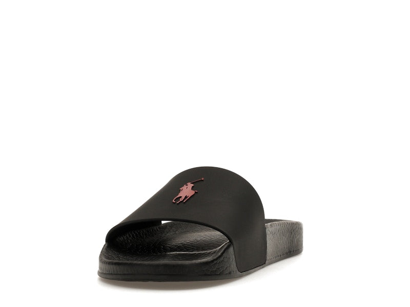 Polo Ralph Lauren Signature Pony Slide Black Red