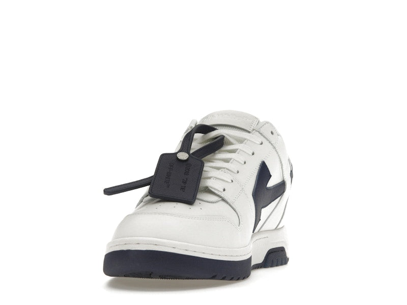 OFF-WHITE Out Of Office OOO Low Tops White Navy Blue