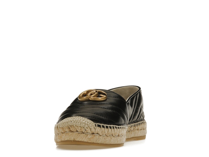 Gucci Double G Espadrille Black Leather