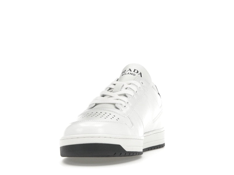 Prada Downtown Low Top Sneakers Leather White White Black