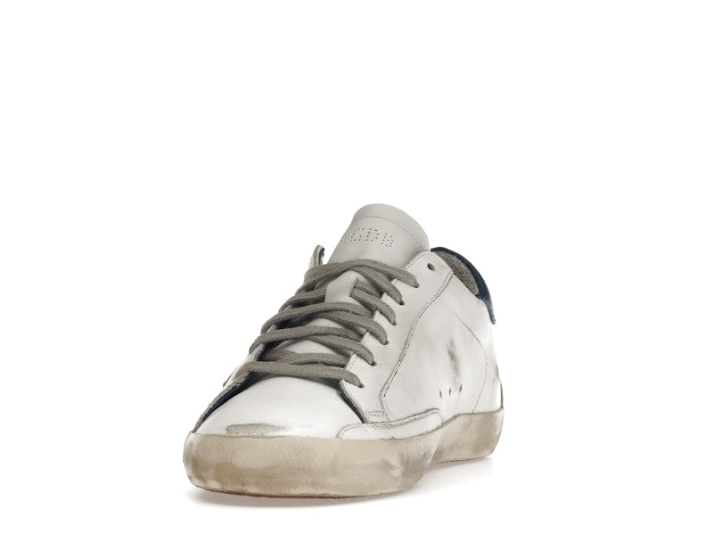 Golden Goose Super-Star White Royal Blue Grey Suede Patch