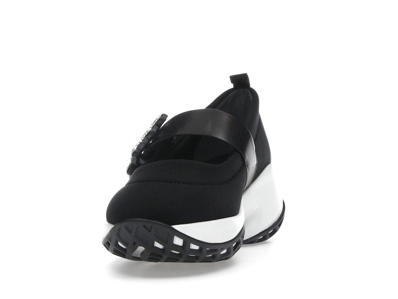 Roger Vivier Viv' Run Babies Black White Crystal Buckle (Women's)