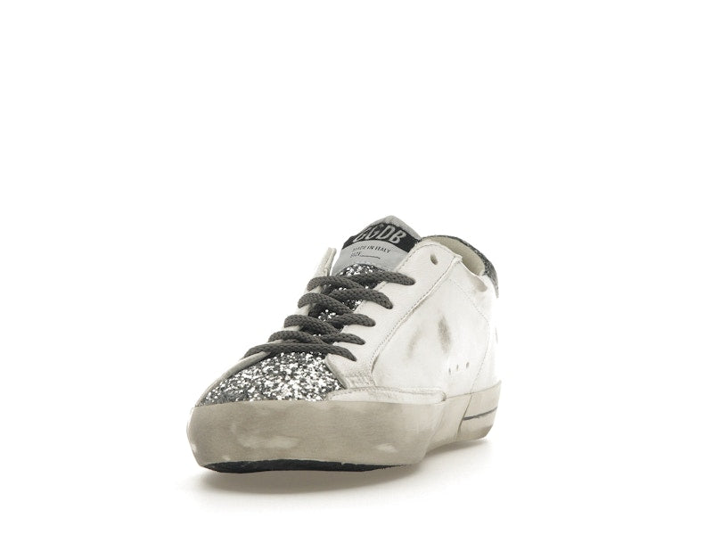Golden Goose Super-Star Glitter Cream Silver (Women's)