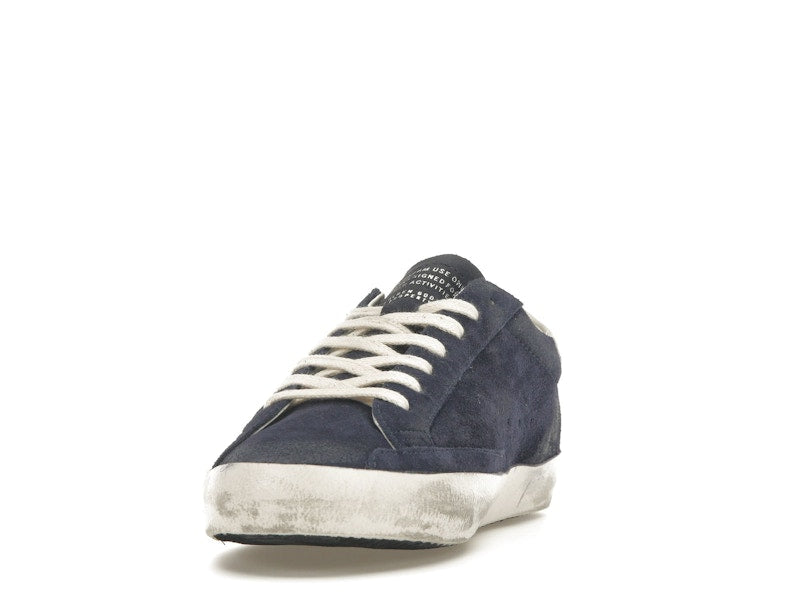 Golden Goose Super-Star Navy Suede White