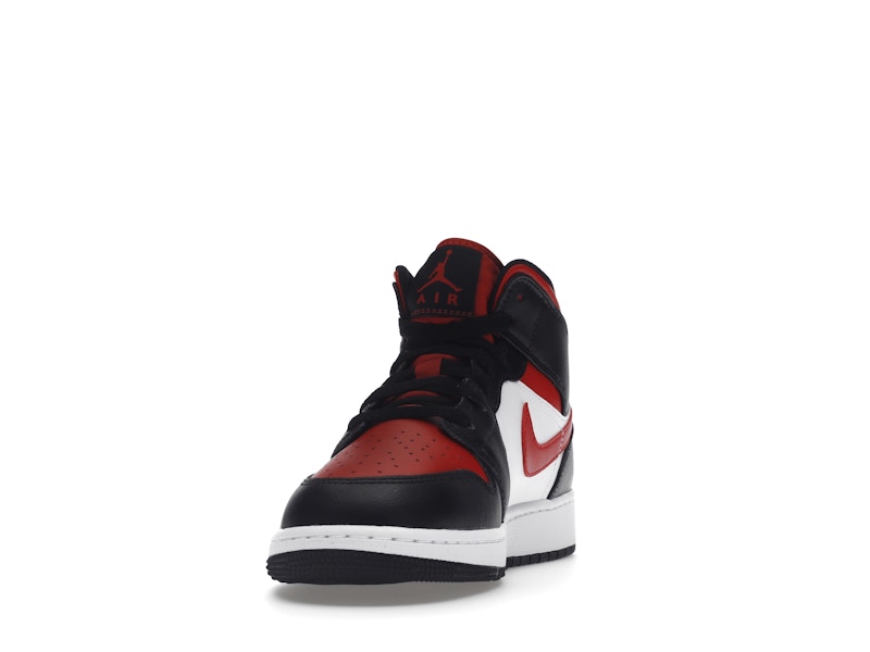 Air Jordan 1 Mid Black Fire Red (GS)