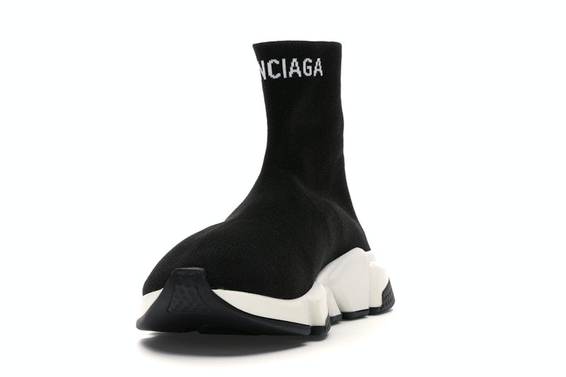 Balenciaga Speed Sock Slip-On Black White