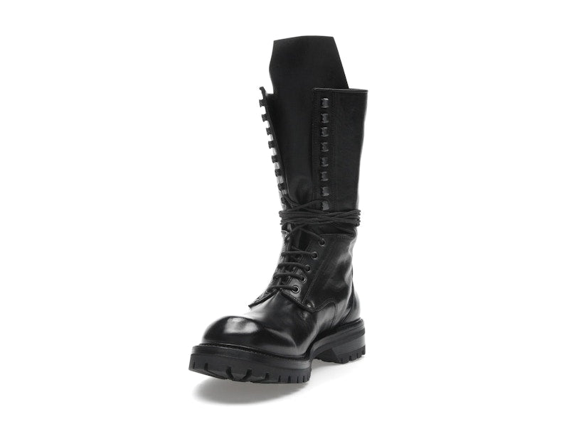 Rick Owens Army Laced Boot Black