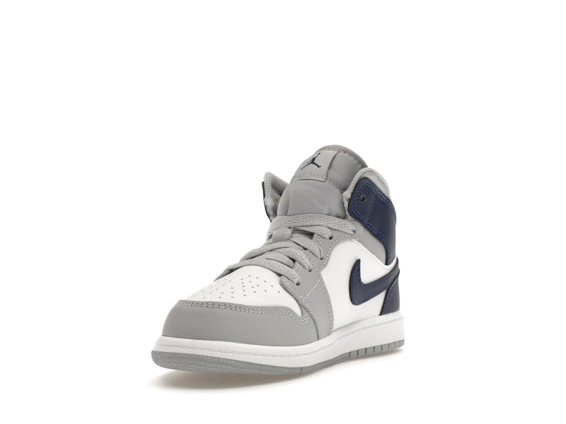 Jordan 1 Mid Wolf Grey Midnight Navy (PS)