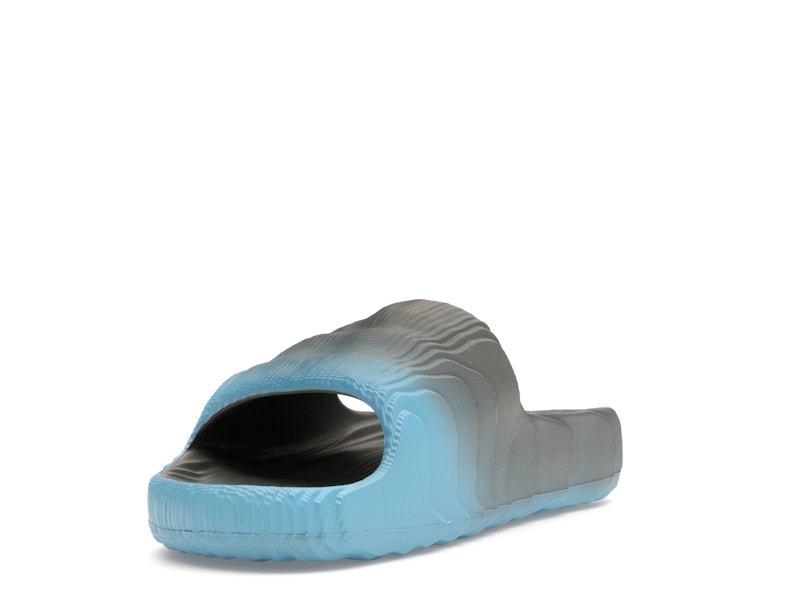 adidas Adilette 22 Slides Grey Semi Blue Burst Mel Core Black