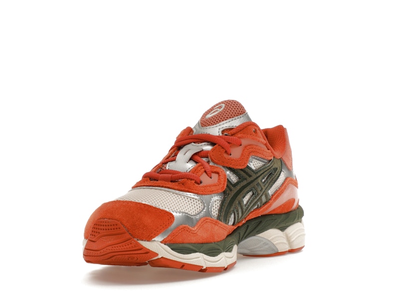 ASICS Gel-NYC Oatmeal Forest Green Orange