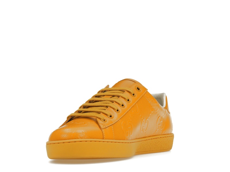 Gucci Ace GG Embossed Yellow