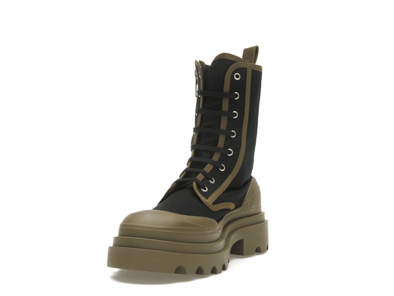 Bottega Veneta Lace-Up Boots Black Green