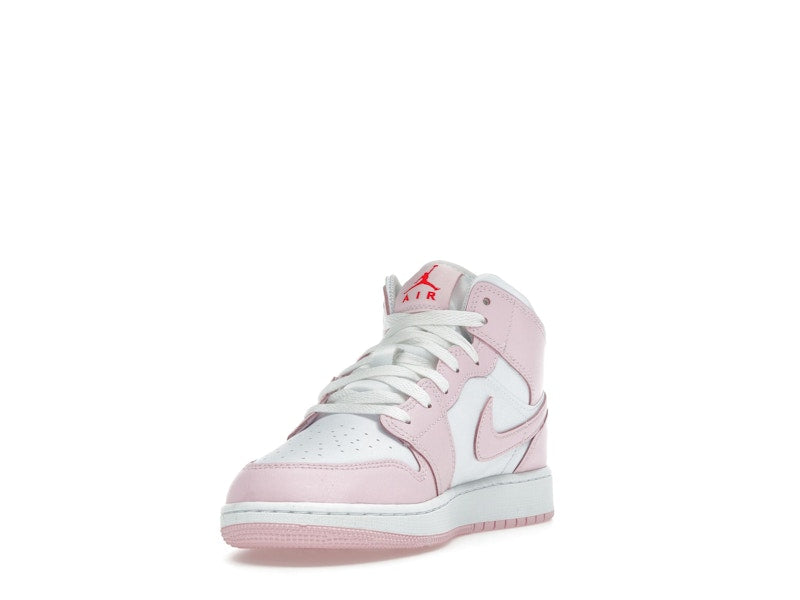 Jordan 1 Mid Pink Foam Fire Red (GS)