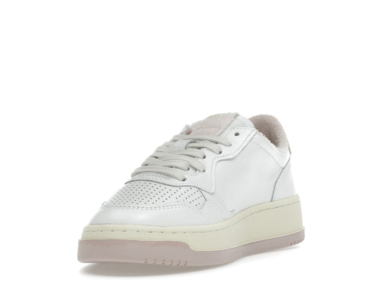 Autry Medalist Leather Low White Powder Pink (Women's)