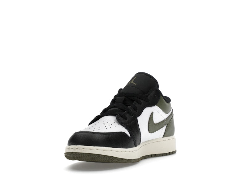 Jordan 1 Low Black Toe Medium Olive (GS)