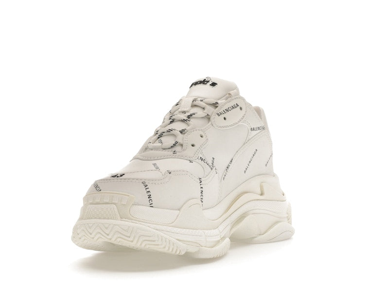 Balenciaga Triple S Allover Logo White