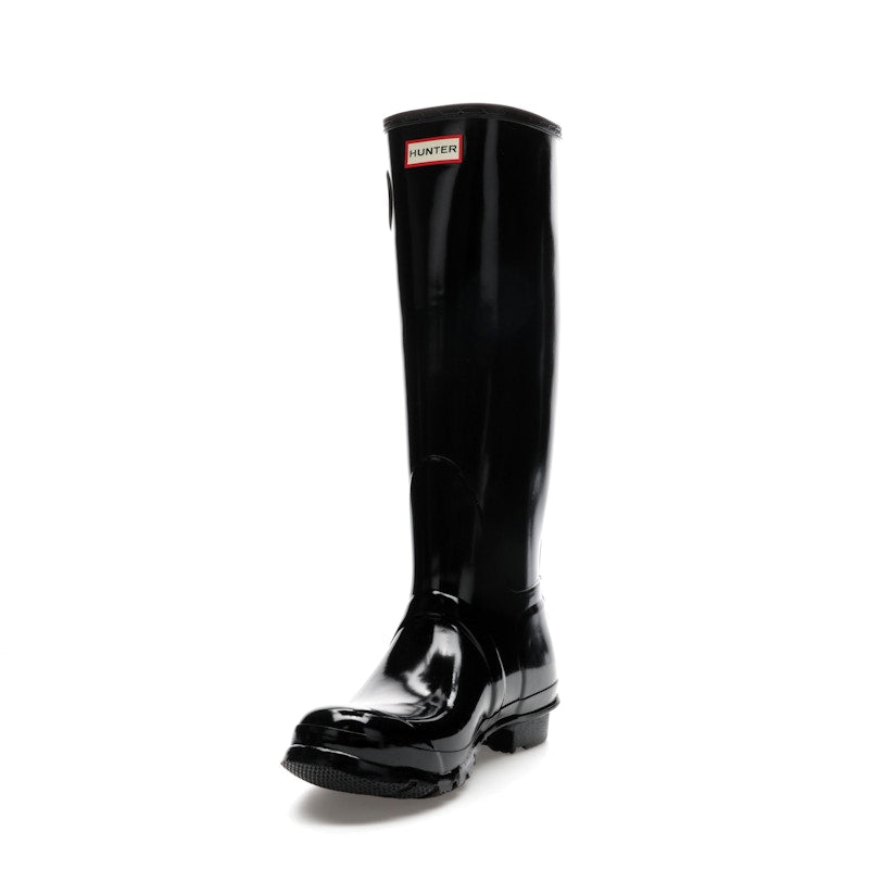 Hunter Original Tall Gloss Rain Boots Black (Women's)