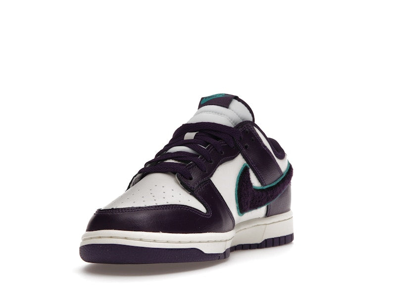 Nike Dunk Low Chenille Swoosh Sail Grand Purple